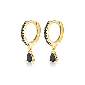 18K Gold Plated Tear Drop Small Hoop Earrings